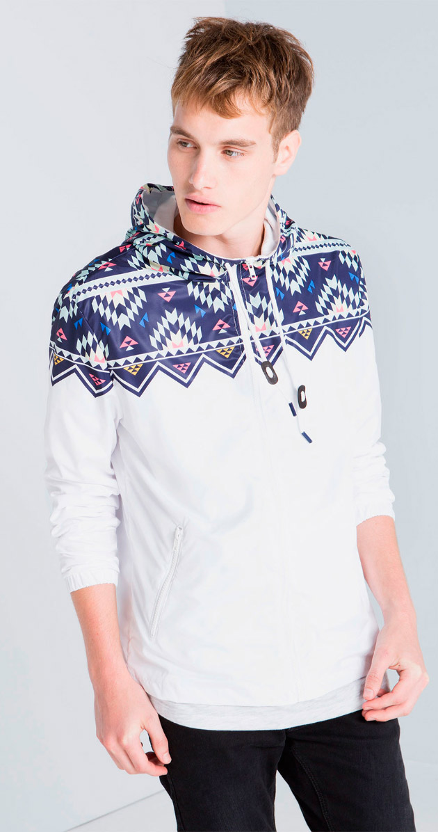 Cazadora estampado azteca