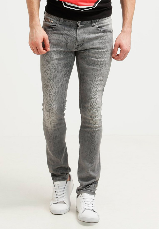 Vaqueros slim fit de color gris claro